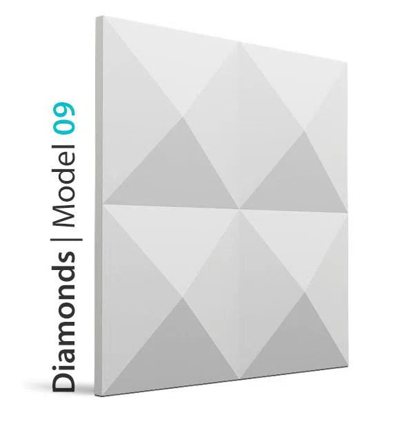 3D Wall Panel - DIAMONDS - Gypsum Panels | DecorMania