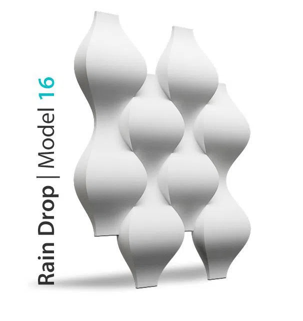 3D Wall Panel - RAINDROP - Gypsum Panels | DecorMania