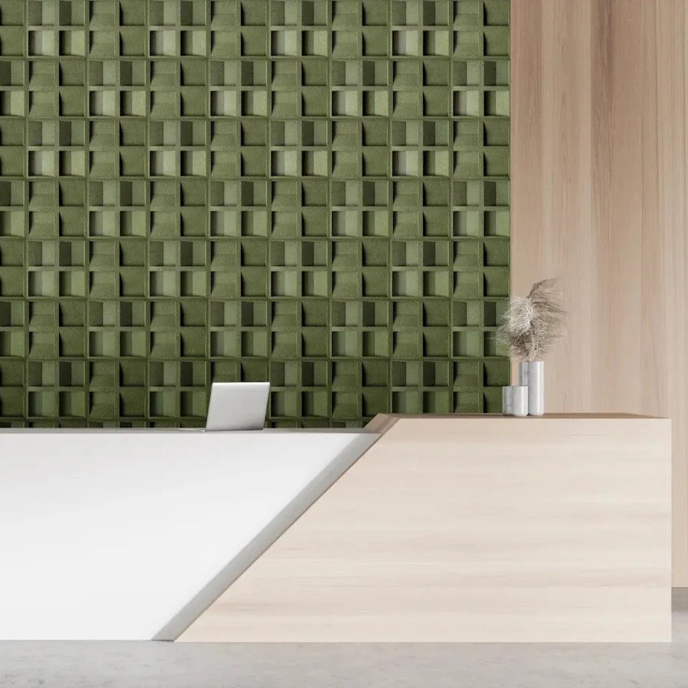 SQUARE 3D Acoustic Cork wall panel - DecorMania UK