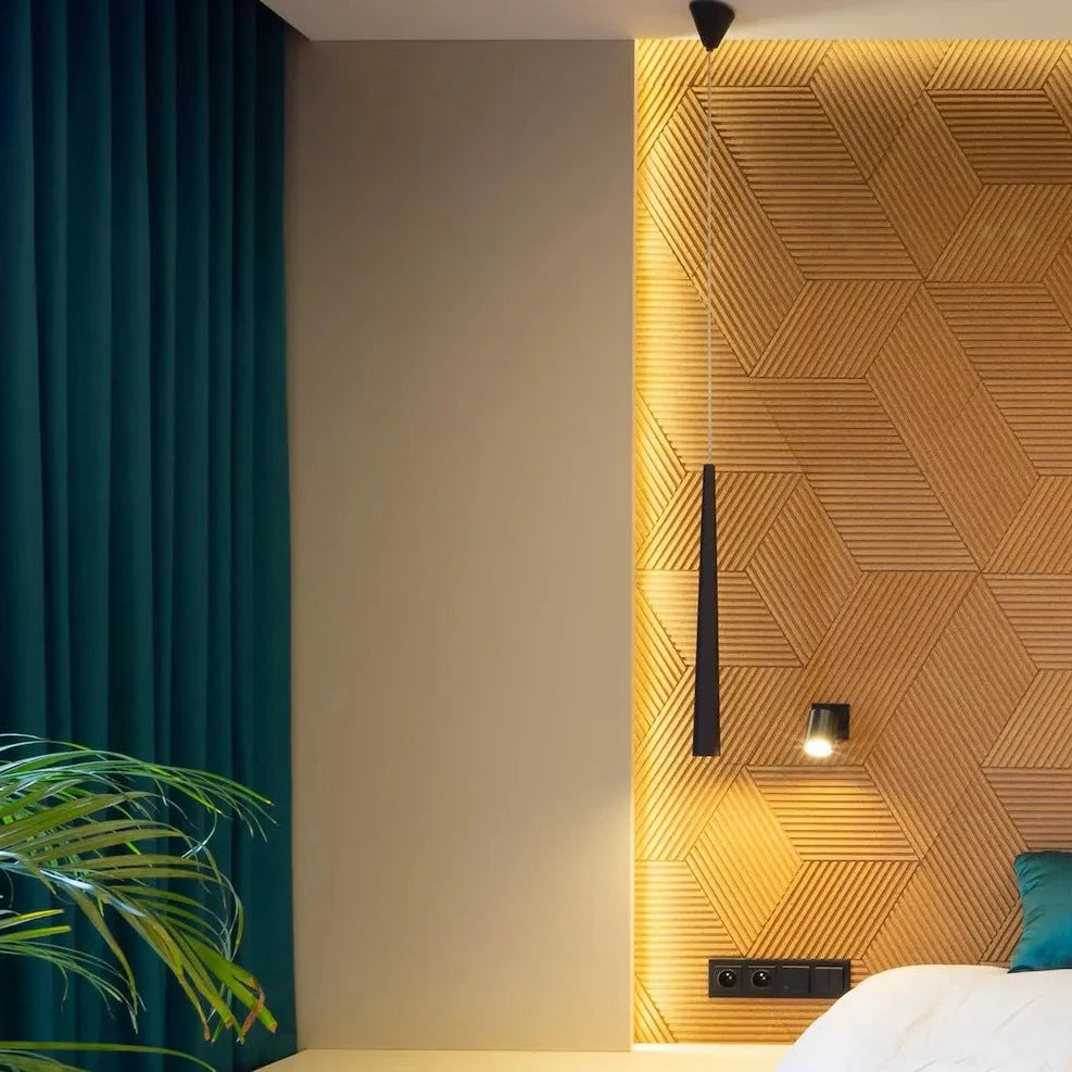 Acoustic 3D cork wall panels model STRIPE  - DecorMania UK