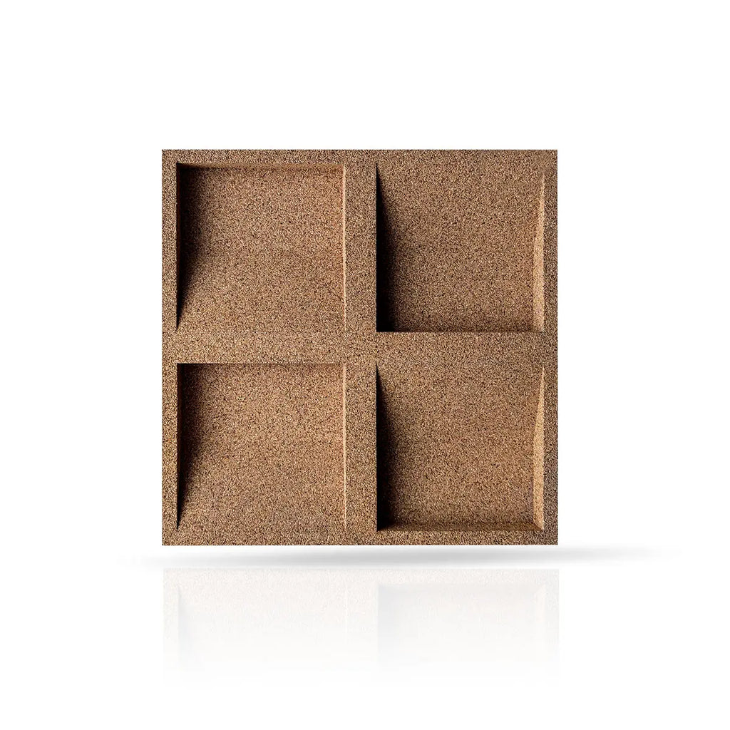 SQUARE 3D Acoustic Cork wall panel - DecorMania UK