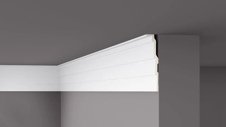 AD21 ART DECO 2M Coving on grey ceiling  | DecorMania UK 