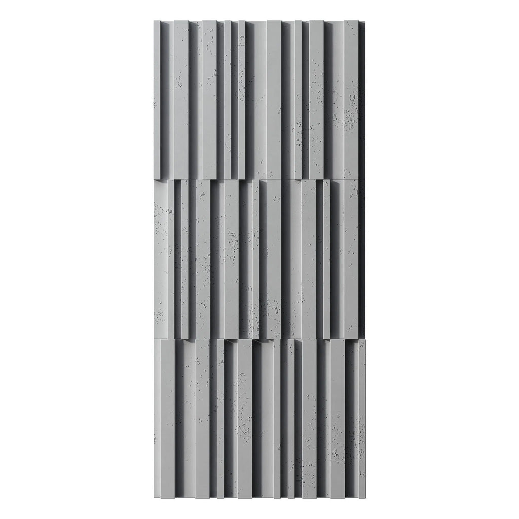 Concrete 3D Wall Panel RIFT MIXED - 3D Concrete Panels | DecorMania