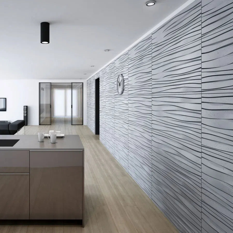 Concrete 3D Wall Panel WAVES - 3D Concrete Panels | DecorMania