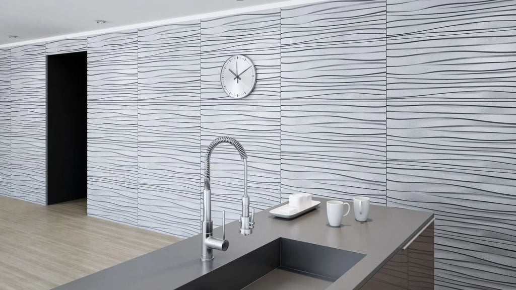 Concrete 3D Wall Panel WAVES - 3D Concrete Panels | DecorMania