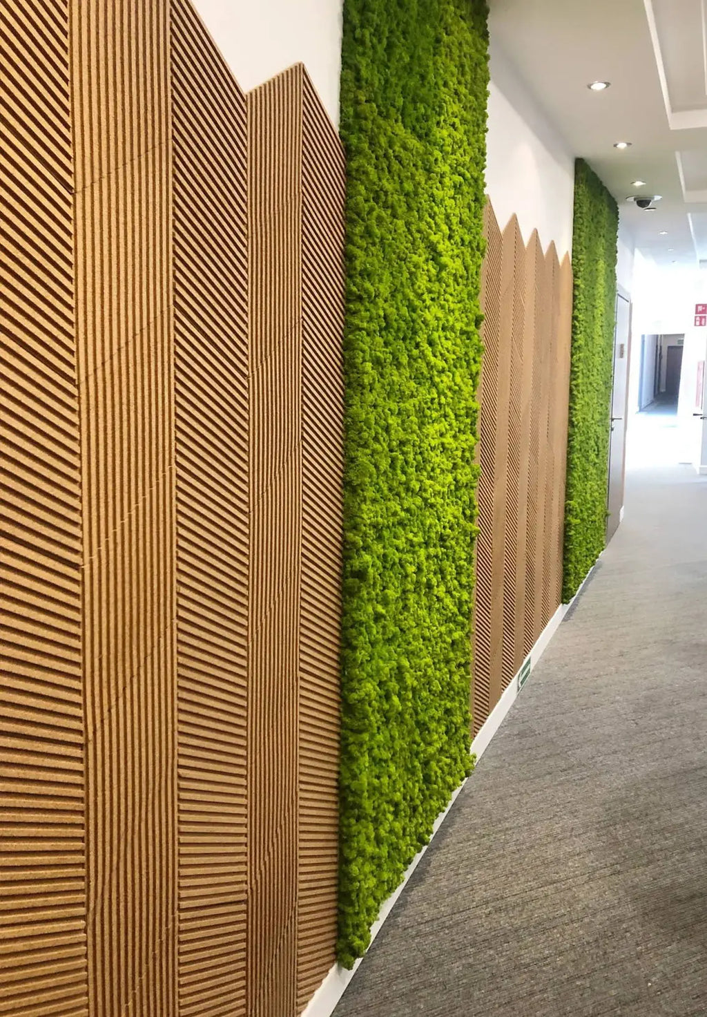 Acoustic 3D cork wall panels model STRIPE  - DecorMania UK