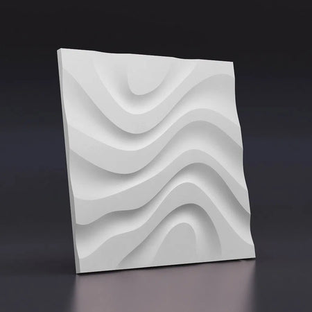 "Dry Stream" 3D Wall Panel Model 07 - Gypsum Panels | DecorMania