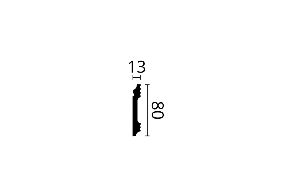 Dimensions of FL1 2.44M WALLSTYL SKIRTING BOARD - Skirtings | DecorMania UK 