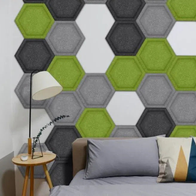 HEXA BOLD Felt Panel - BLACK - Felt 3D Panels | DecorMania