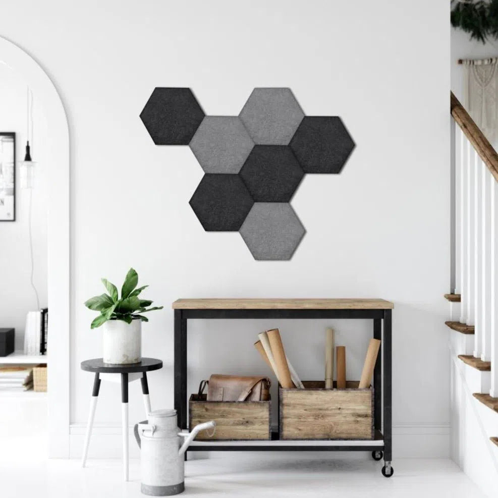 HEXA Felt 2D Panel - GREY - Felt 3D Panels | DecorMania