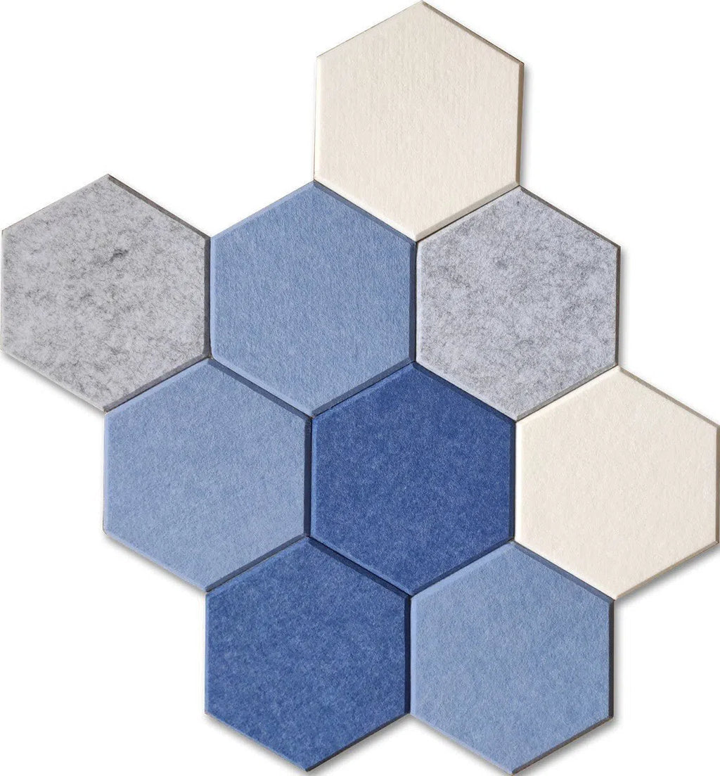 HEXA Felt 3D - DARK BLUE 3pcs. - Felt 3D Panels | DecorMania