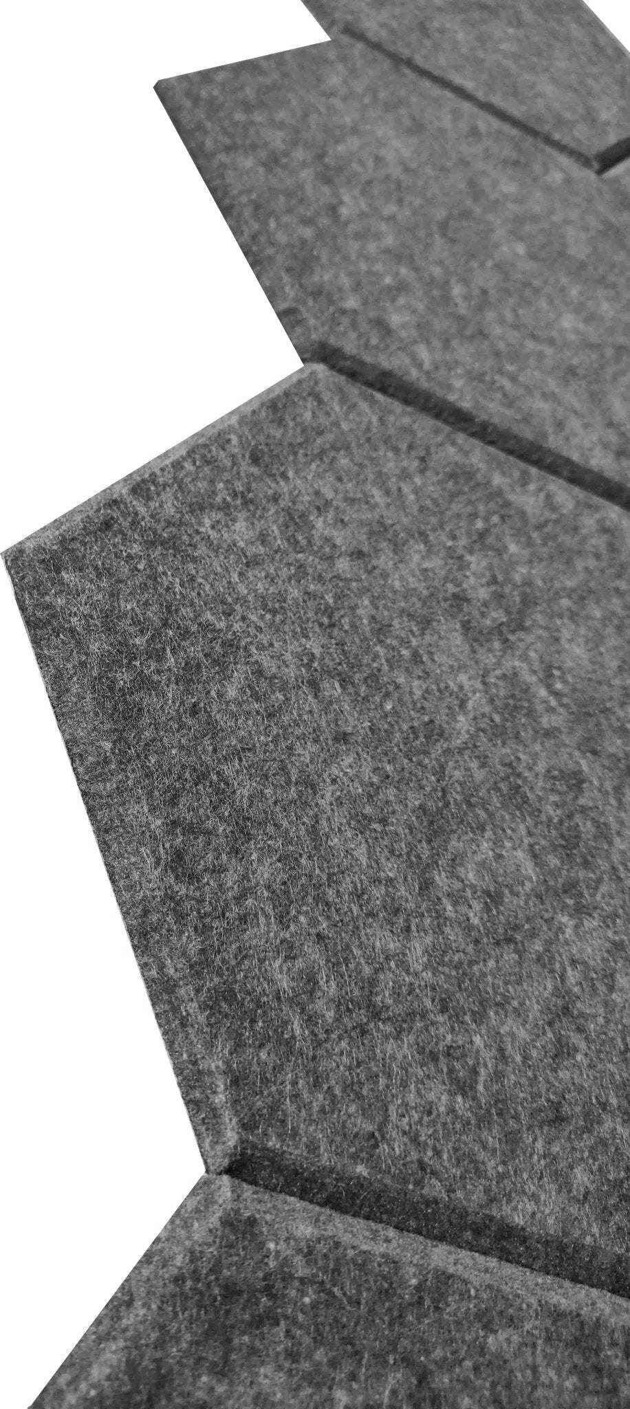 HEXA Felt 3D - DARK GREY 3pcs. - Felt 3D Panels | DecorMania