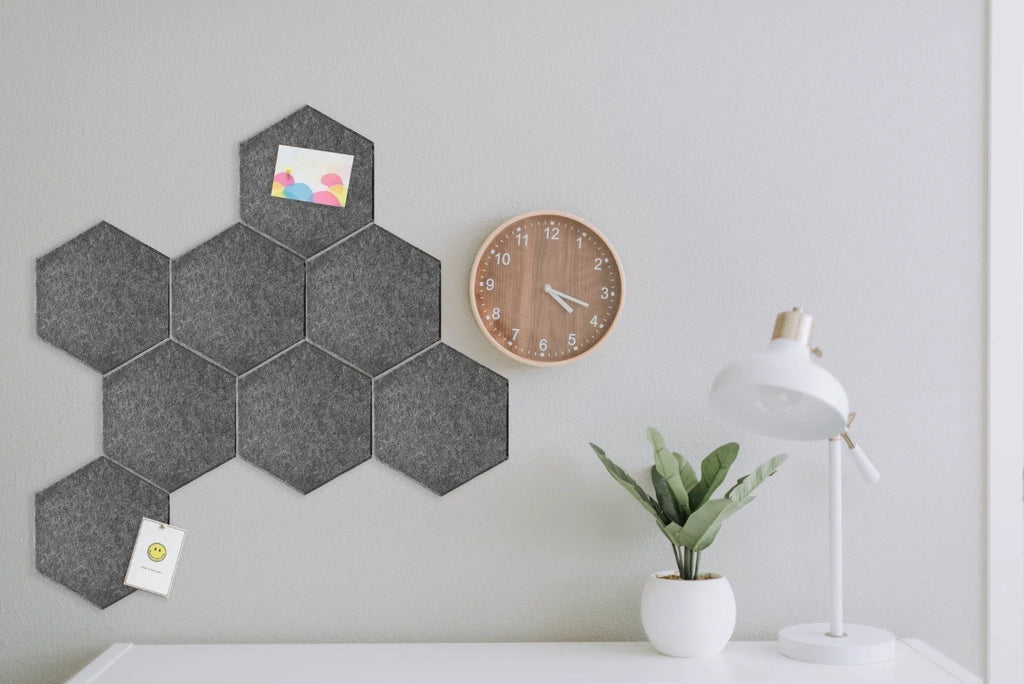 HEXA Felt 3D - DARK GREY 3pcs. - Felt 3D Panels | DecorMania