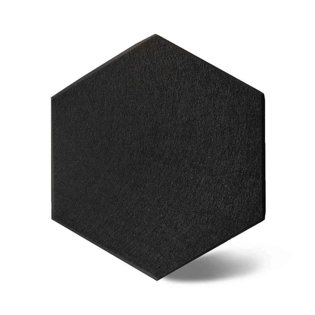 HEXA Felt 3D Panel - BLACK 3pcs. - Felt 3D Panels | DecorMania