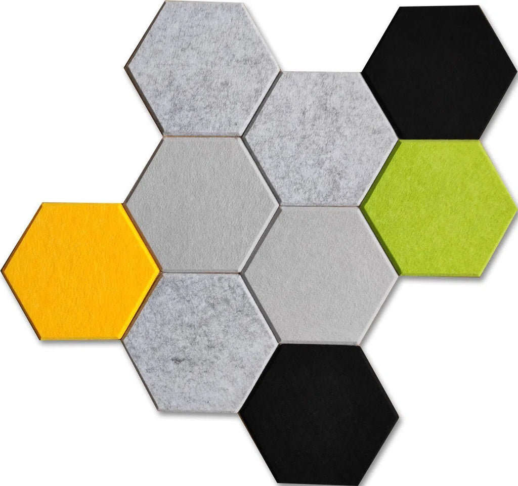 HEXA Felt 3D Panel - GREEN 3pcs. - Felt 3D Panels | DecorMania