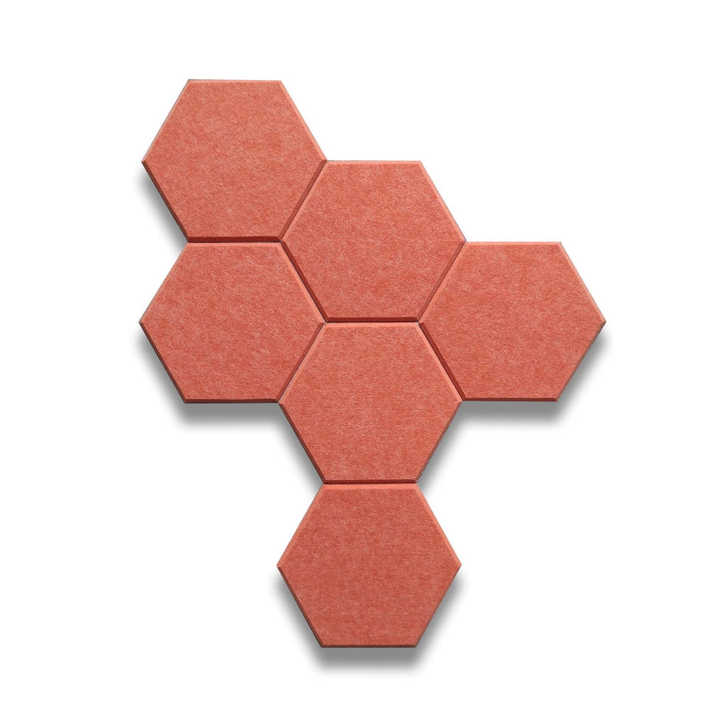 HEXA Felt 3D Panel - ORANGE 3pcs. - Felt 3D Panels | DecorMania