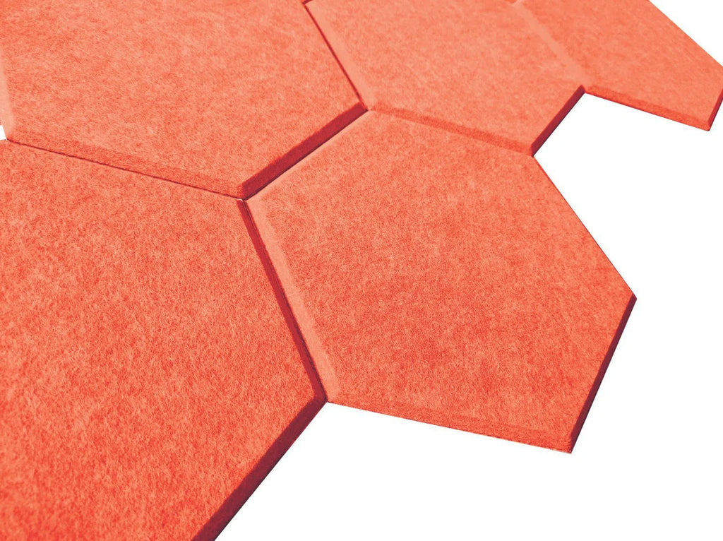 HEXA Felt 3D Panel - ORANGE 3pcs. - Felt 3D Panels | DecorMania