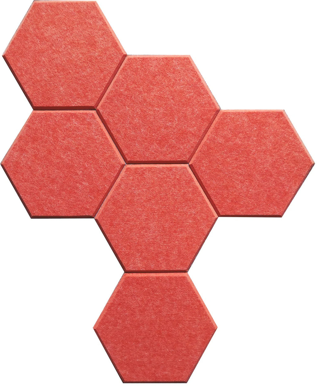 HEXA Felt 3D Panel - ORANGE 3pcs. - Felt 3D Panels | DecorMania