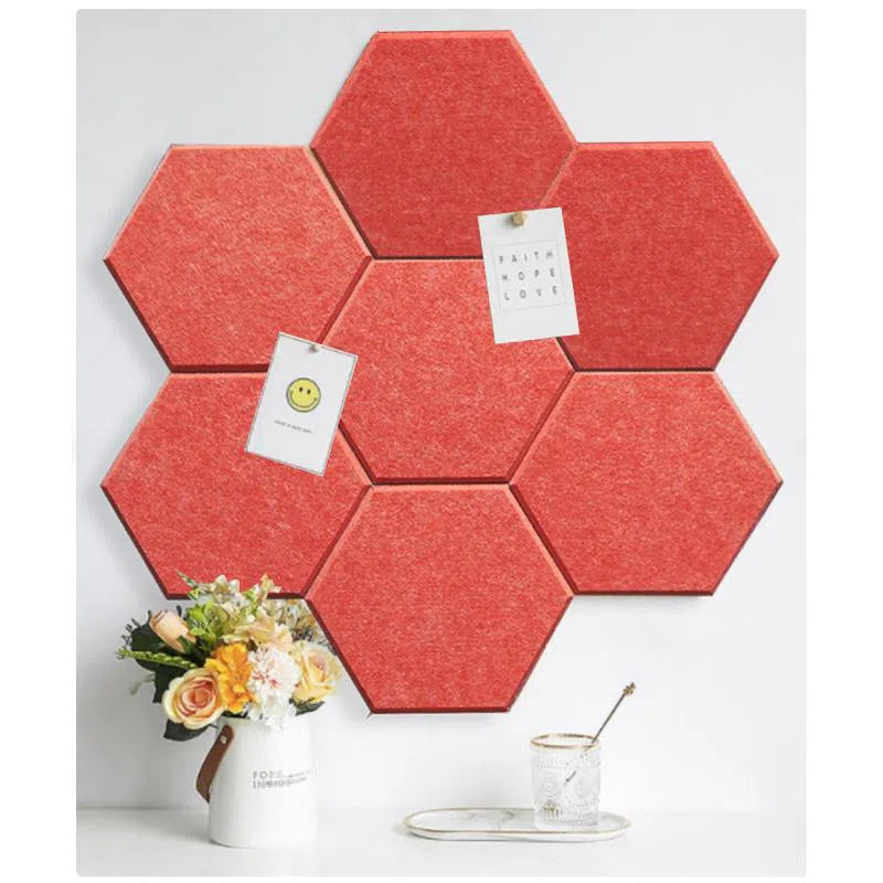 HEXA Felt 3D Panel - ORANGE 3pcs. - Felt 3D Panels | DecorMania