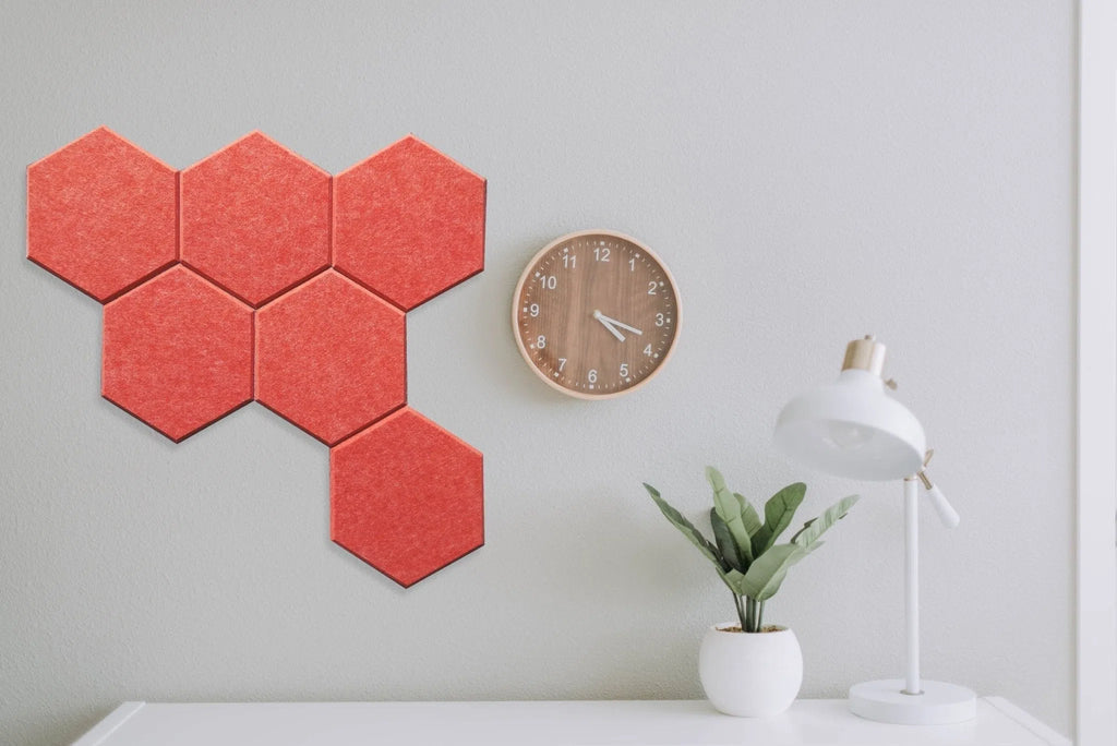 HEXA Felt 3D Panel - ORANGE 3pcs. - Felt 3D Panels | DecorMania