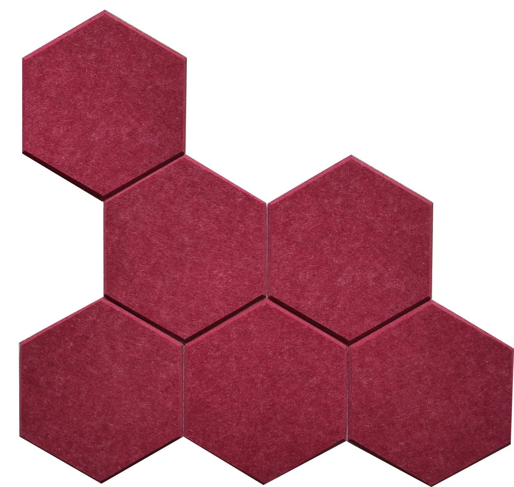 HEXA Felt 3D Panel - RED 3pcs. - Felt 3D Panels | DecorMania