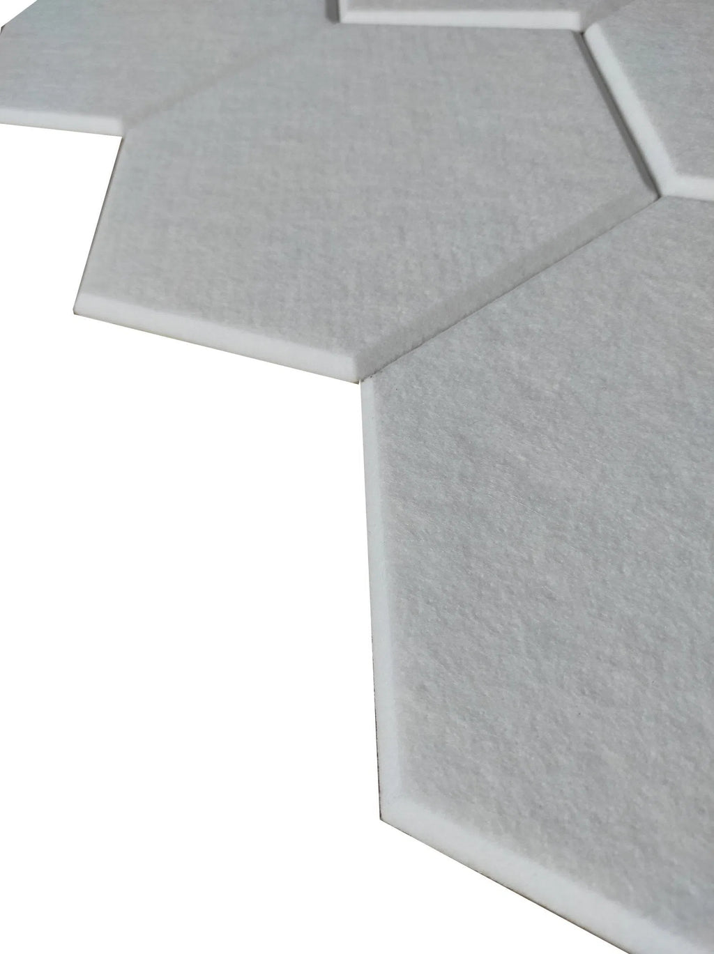 HEXA Felt 3D Panel - WHITE 3pcs. - Felt 3D Panels | DecorMania