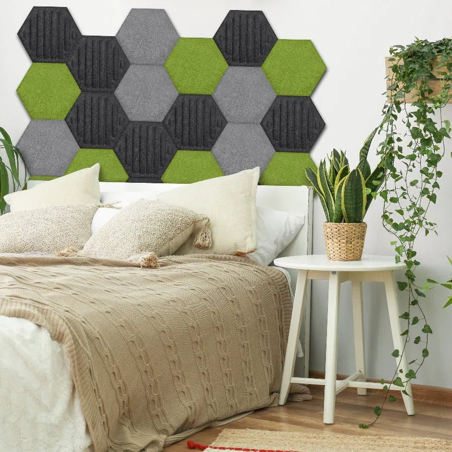 HEXA RIFT Felt Panel - BLACK - Felt 3D Panels | DecorMania