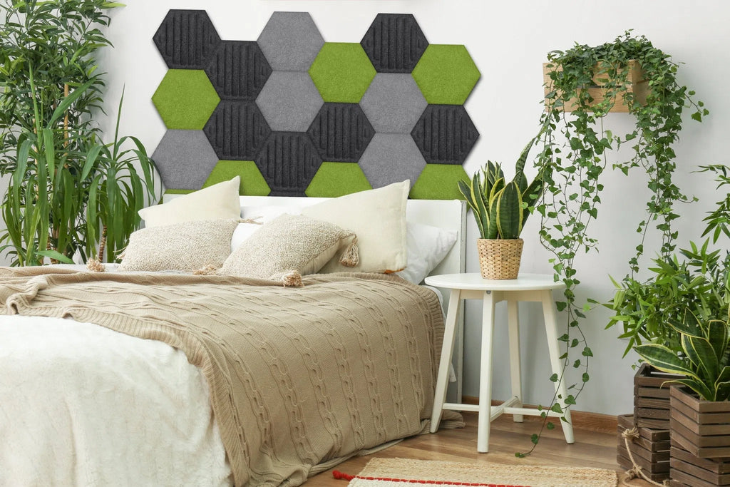 HEXA RIFT Felt Panel - GREY - Felt 3D Panels | DecorMania