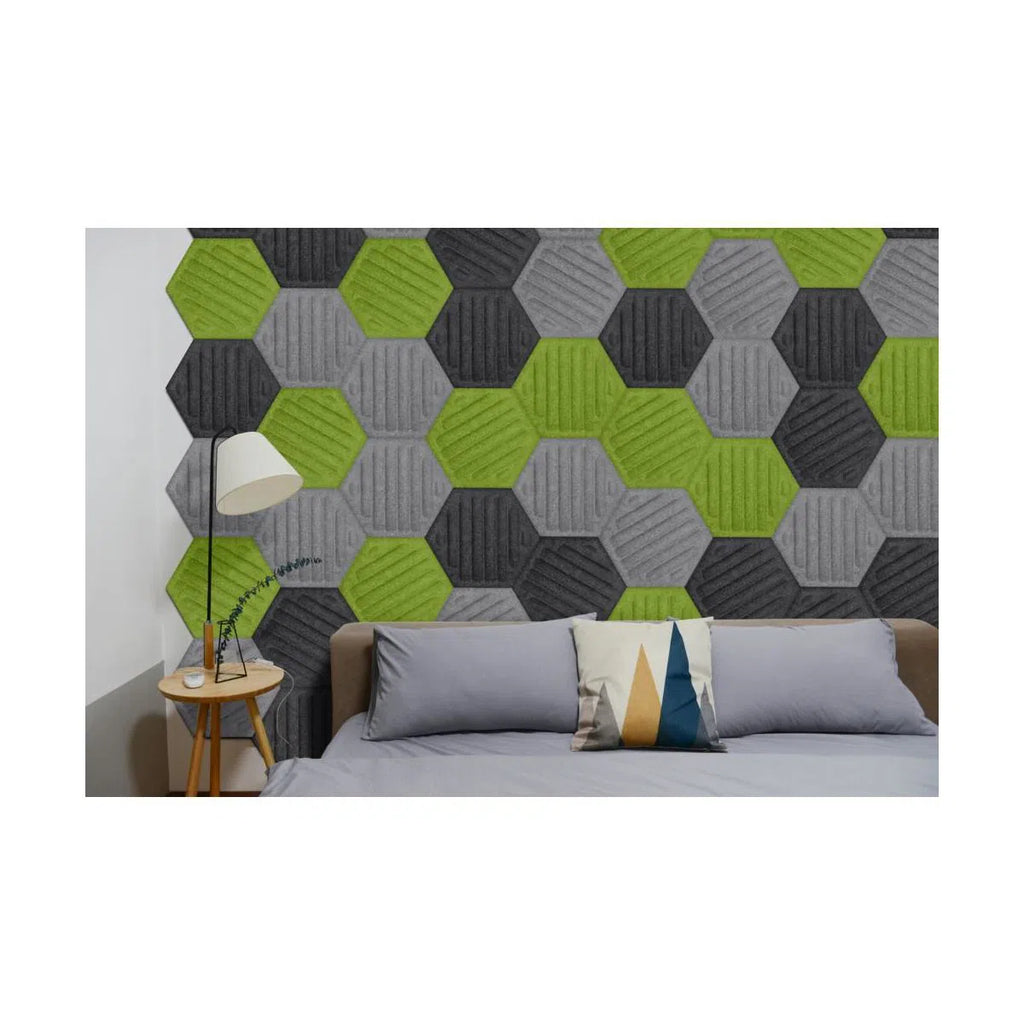 HEXA RIFT Felt Panel - GREY - Felt 3D Panels | DecorMania