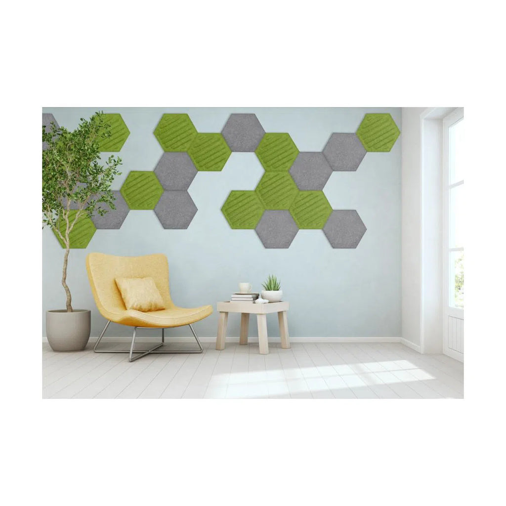 HEXA RIFT Felt Panel - GREY - Felt 3D Panels | DecorMania