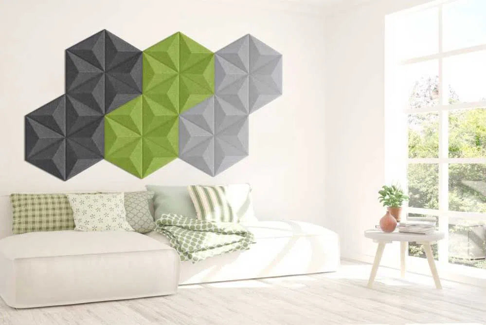 PYRAMID Felt Panel - BLACK - Felt 3D Panels | DecorMania