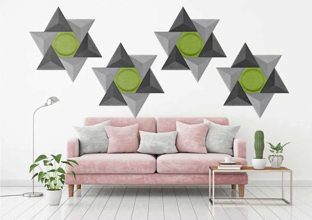 PYRAMID Felt Panel - BLACK - Felt 3D Panels | DecorMania