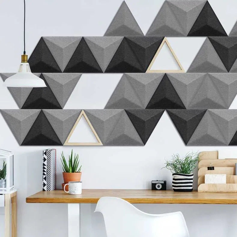 PYRAMID Felt Panel - BLACK - Felt 3D Panels | DecorMania