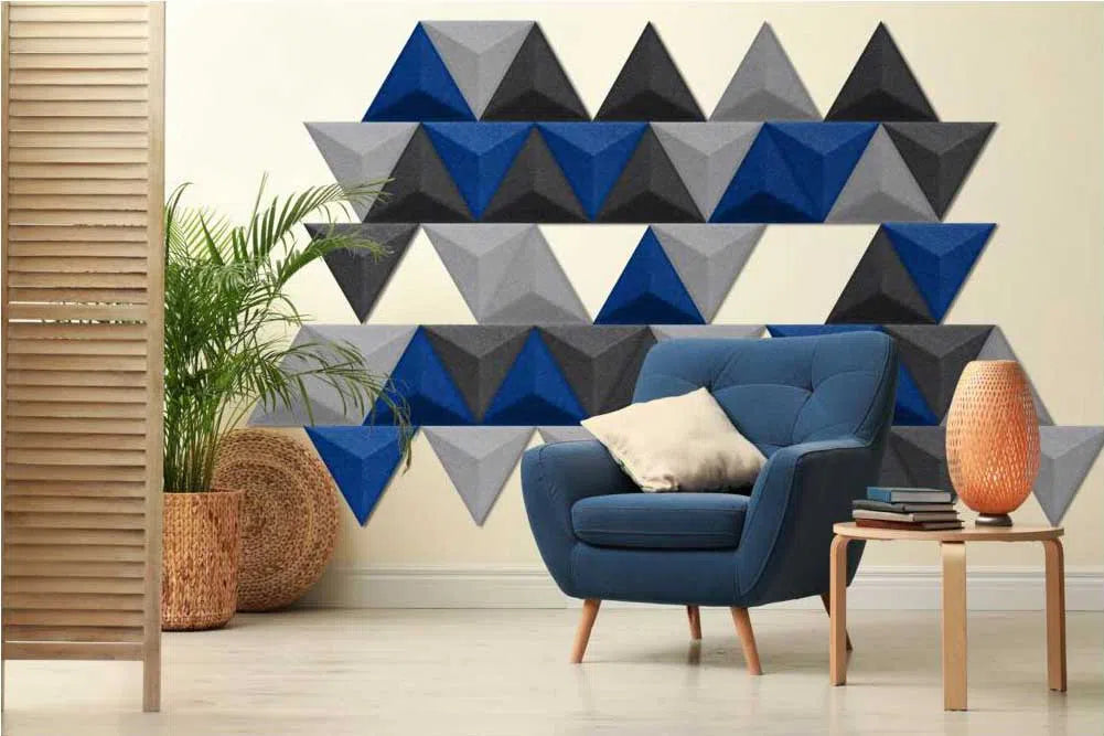 PYRAMID Felt Panel - INDIGO - Felt 3D Panels | DecorMania