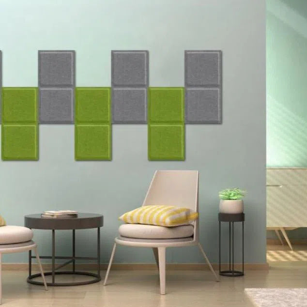 SQUARE BOLD Felt Panel - OLIVE - Felt 3D Panels | DecorMania