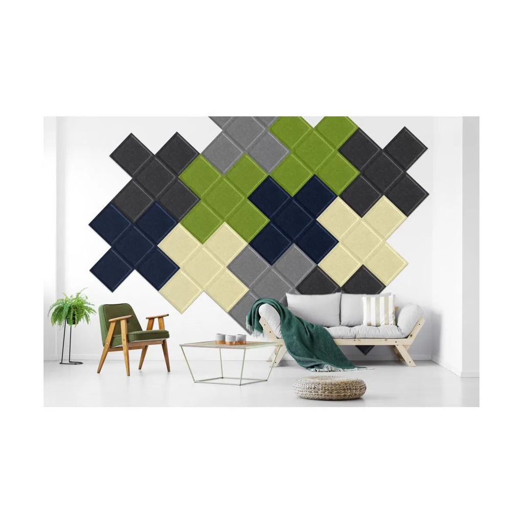 SQUARE BOLD Panel - NAVY - Felt 3D Panels | DecorMania