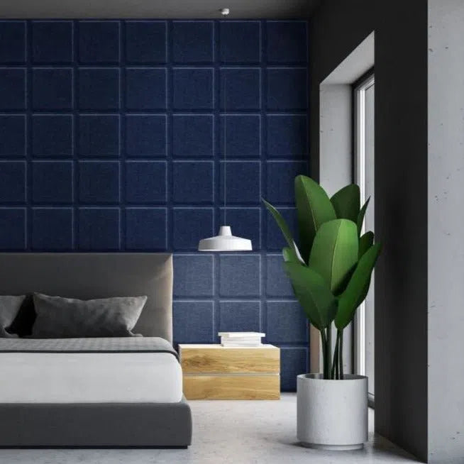 SQUARE BOLD Panel - NAVY - Felt 3D Panels | DecorMania