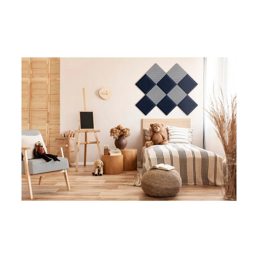 SQUARE RIFT 2 Felt Panel - NAVY - Felt 3D Panels | DecorMania