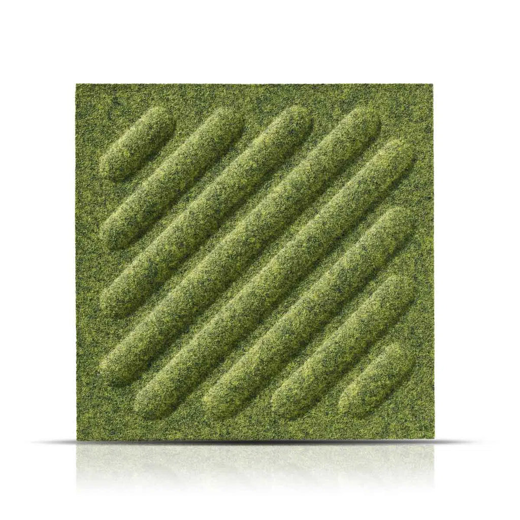 SQUARE RIFT 2 Felt Panel - OLIVE - Felt 3D Panels | DecorMania