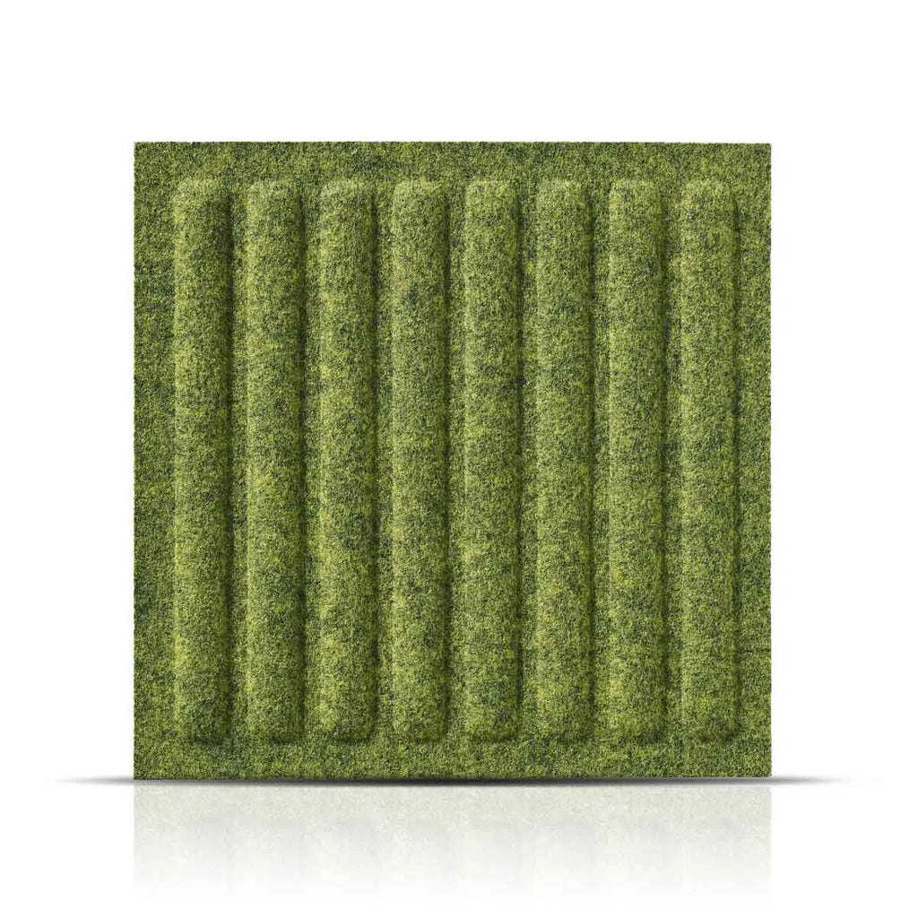 SQUARE RIFT Felt Panel - OLIVE - Felt 3D Panels | DecorMania