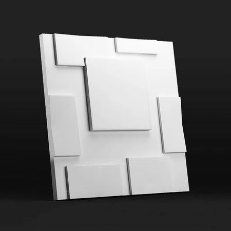 "Squares" 3D Wall Panel Model 05 - Gypsum Panels | DecorMania